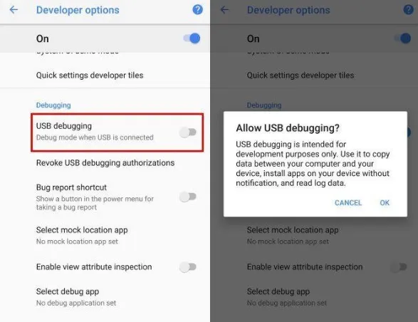 usb debugging