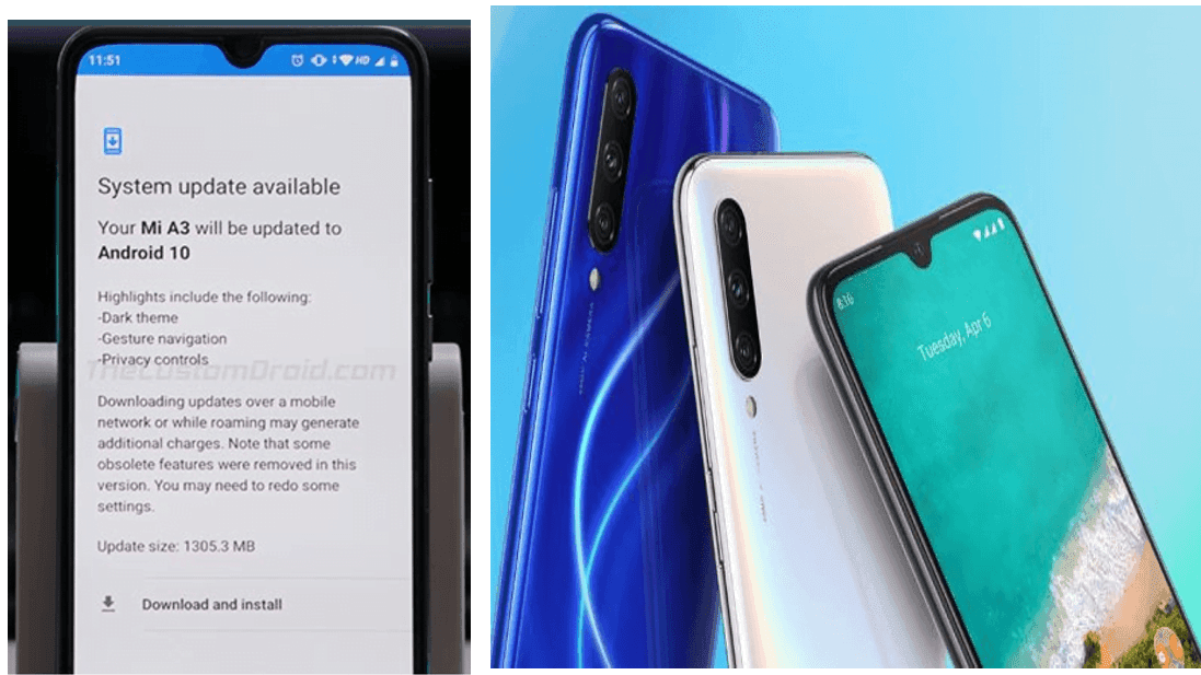 Xiaomi Mi A3 updates to Android 10
