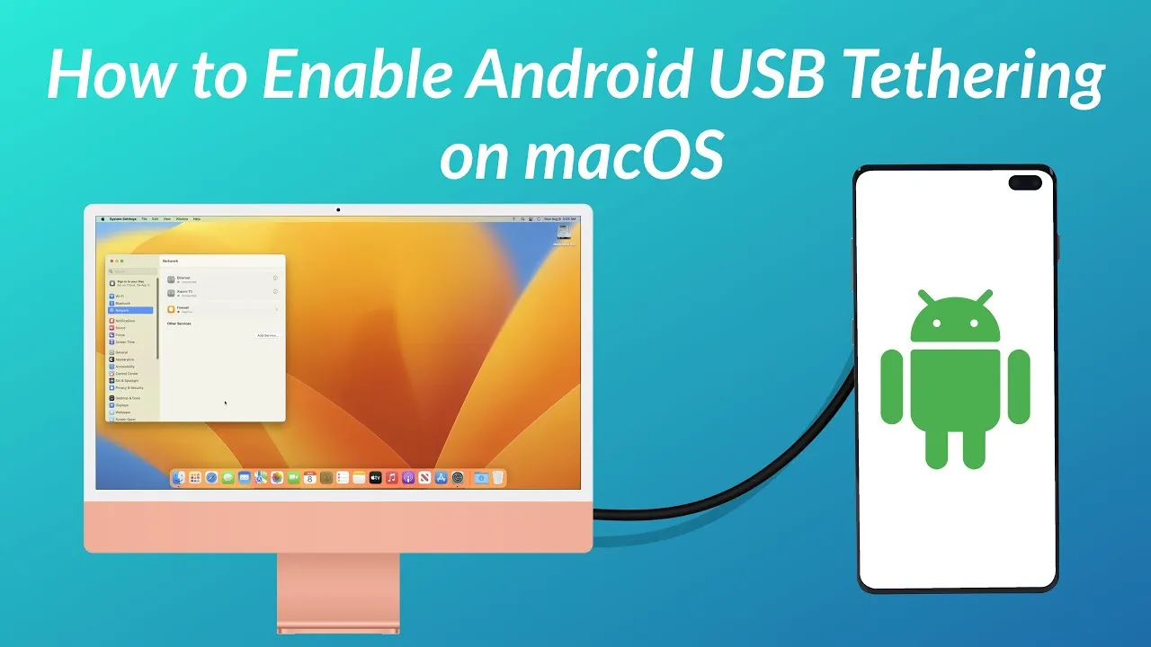 Configure Android USB tethering on macOS