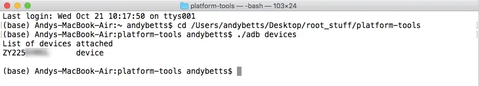 adb devices 1