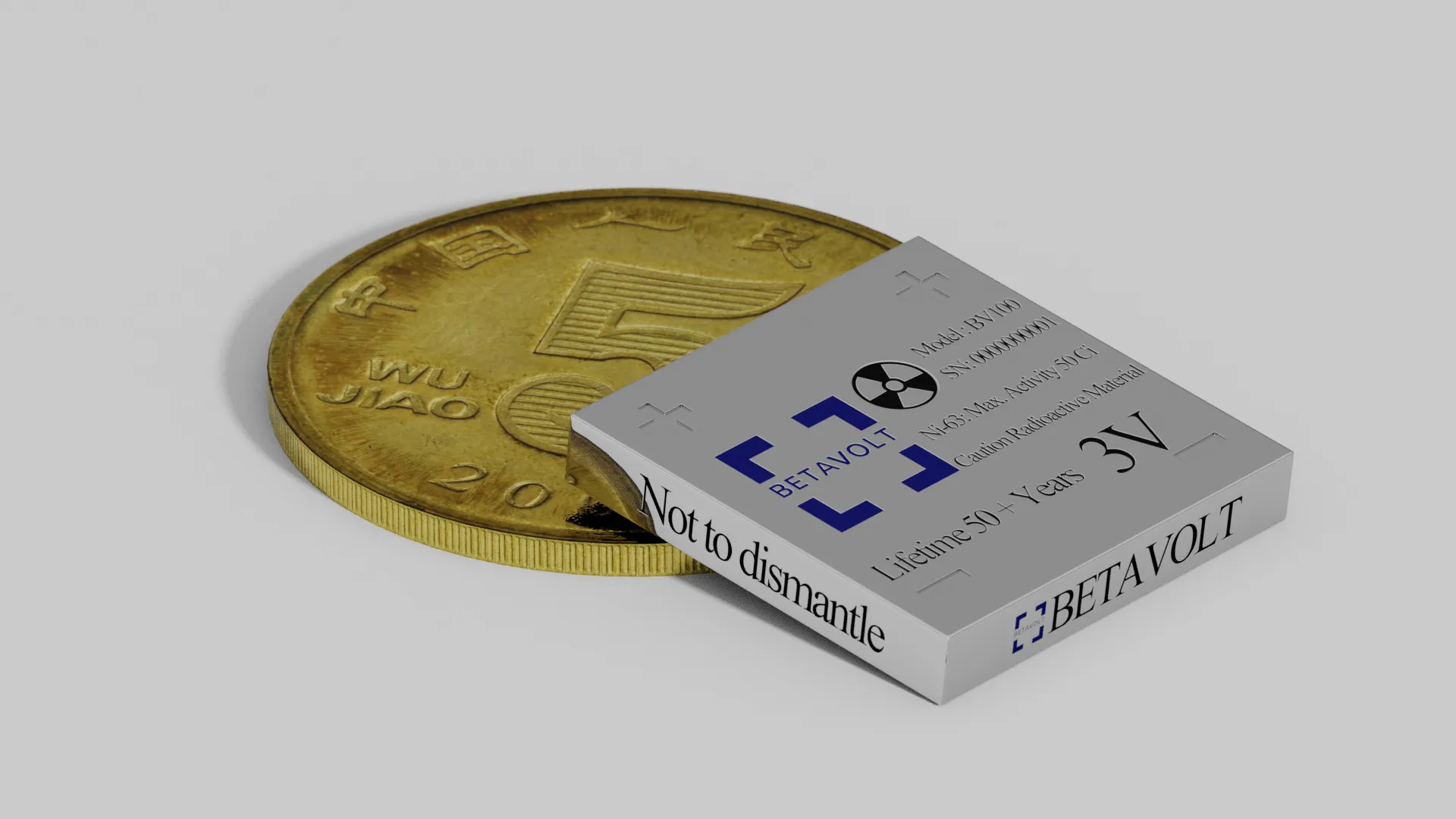 Betavolt – coin size battery with juice for 50 years.