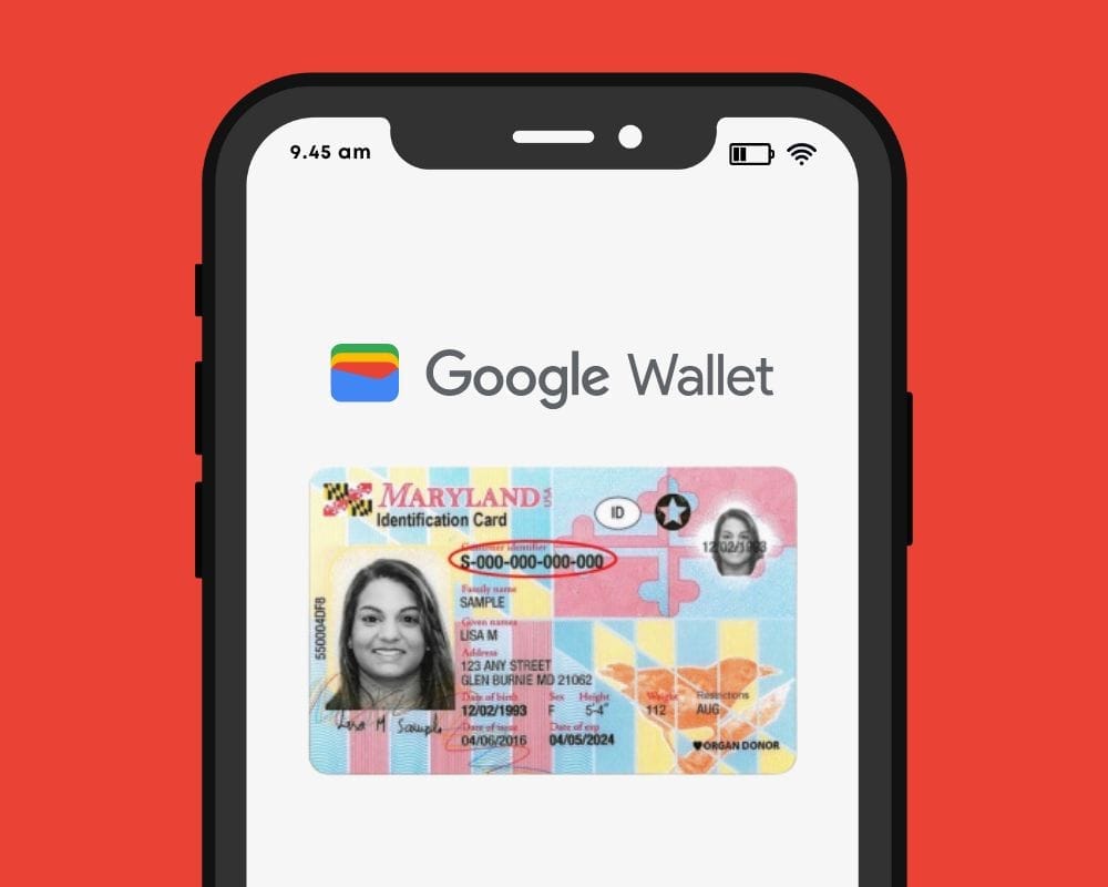 driving license on Google Wallet
