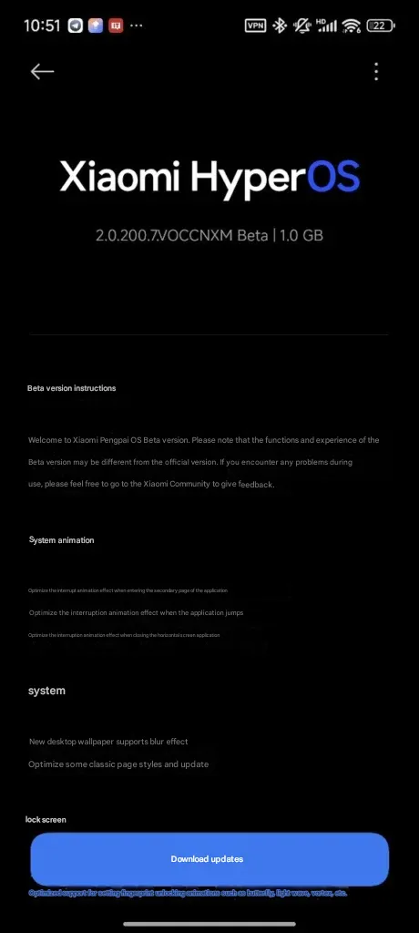 HyperOS 2.2 update
