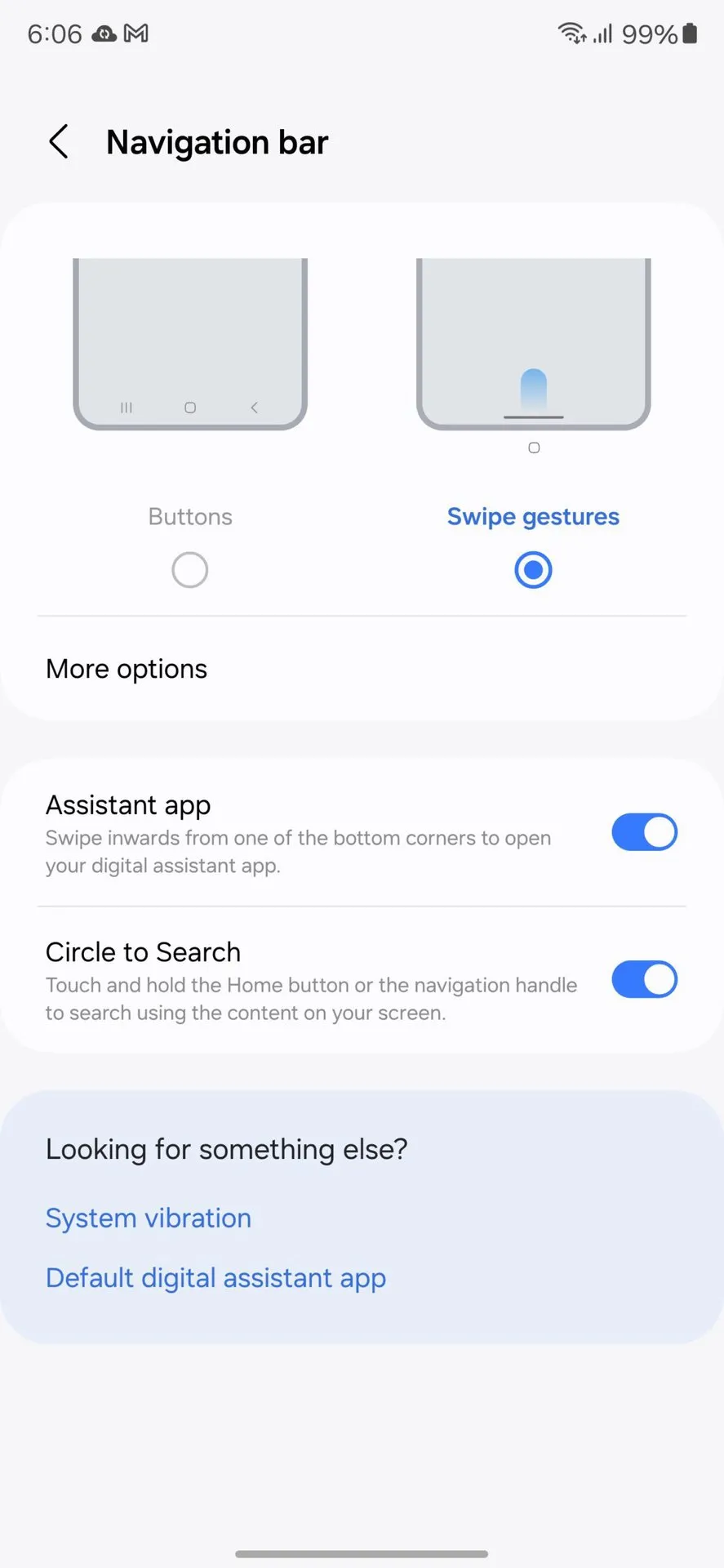 OneUI Navigation gestures