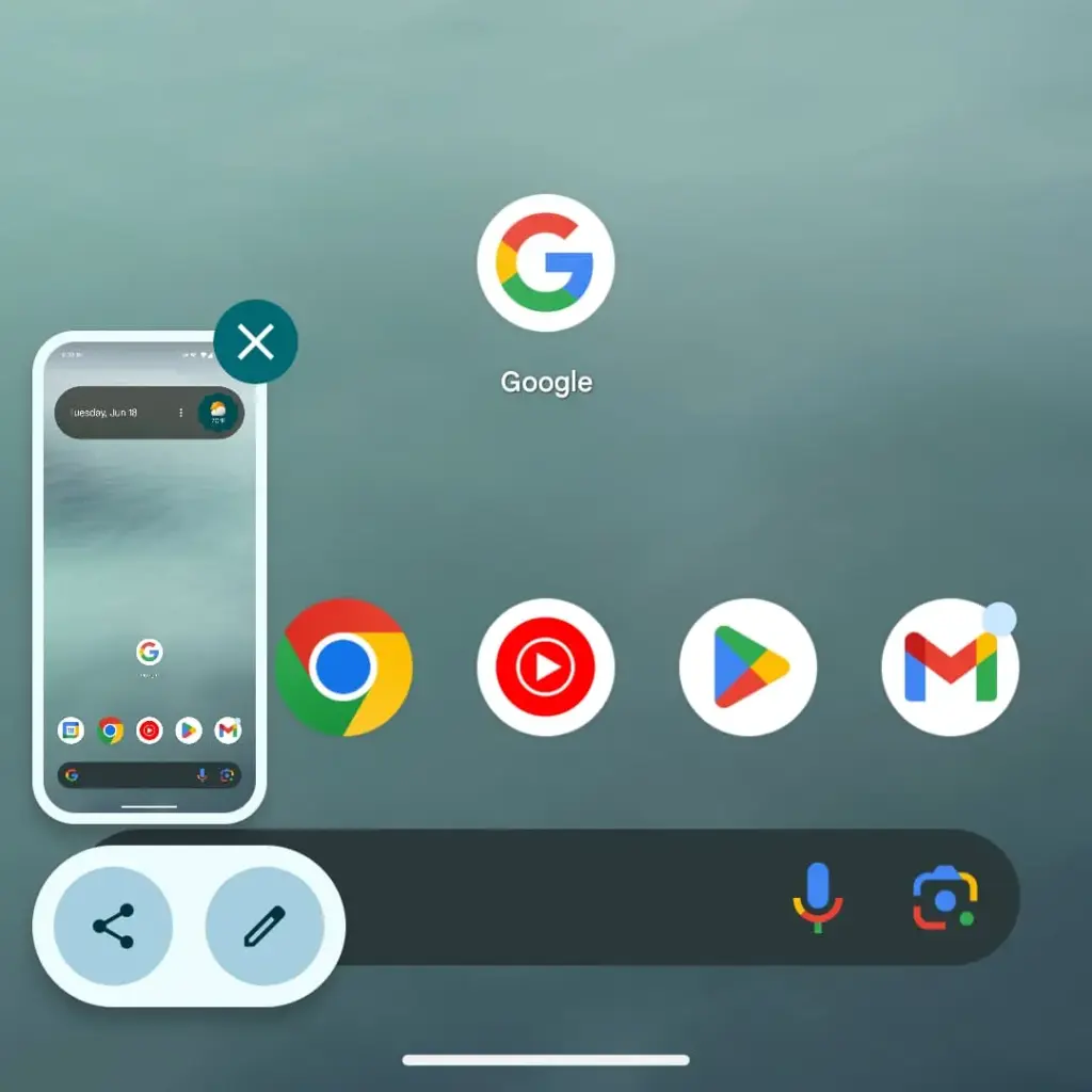 android screenshot options