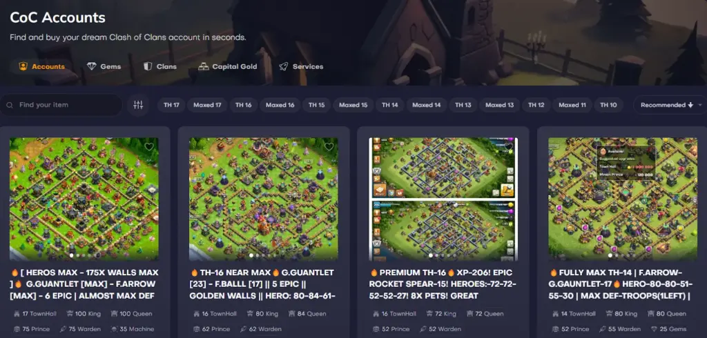 Where to buy or sell Clash of Clans accounts safely 2 unnamed