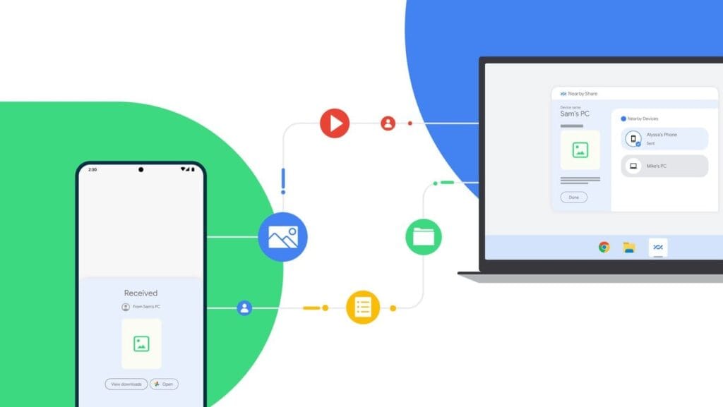 Nearby Share for transfer files
