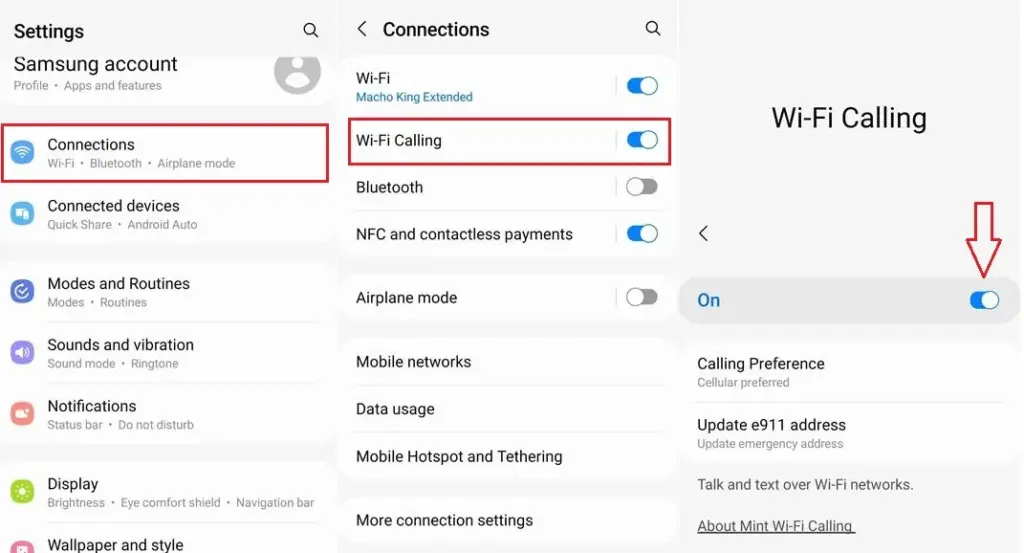 enable android wifi calling og