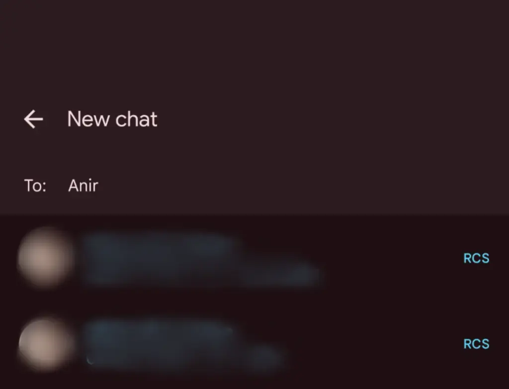 google messages rcs label