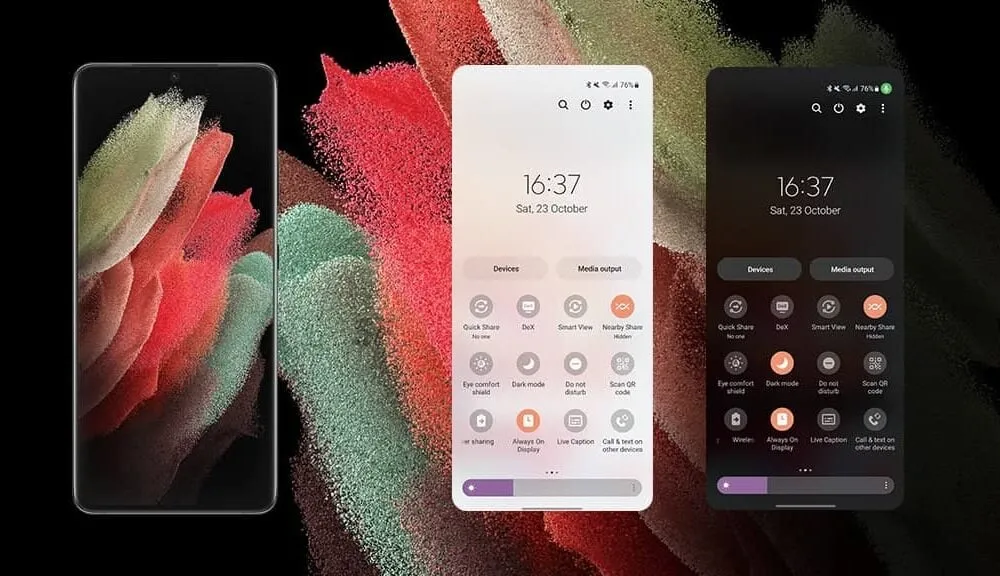 Dark mode feature