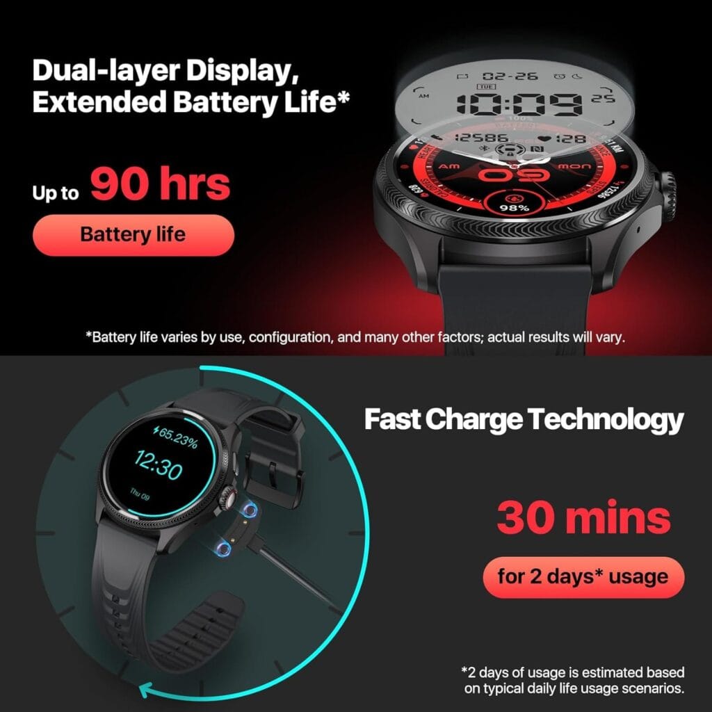 Ticwatch Pro 5 battery life