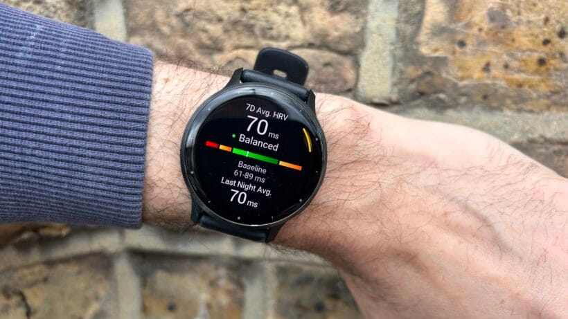 garmin venu 3 on hand