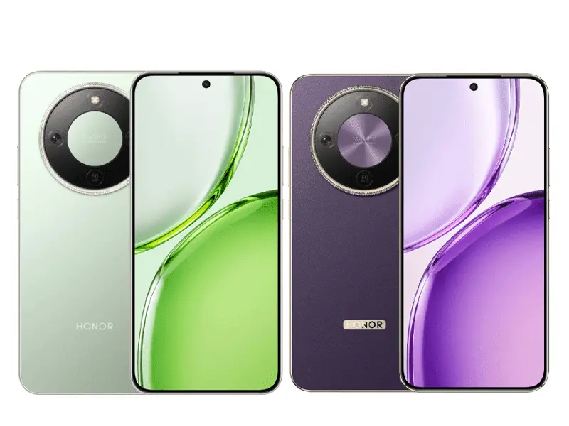 Honor X70 Pro in purple and light green
