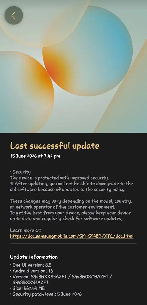 samsung galaxy june security update